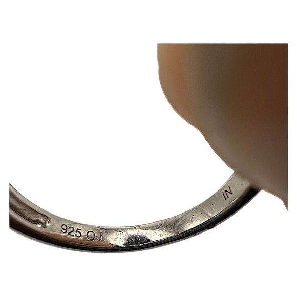 Tanzanite & Diamond Accent Rhodium Plated Sterling Silver Designer Ring Size 7 - Picture 5 of 5